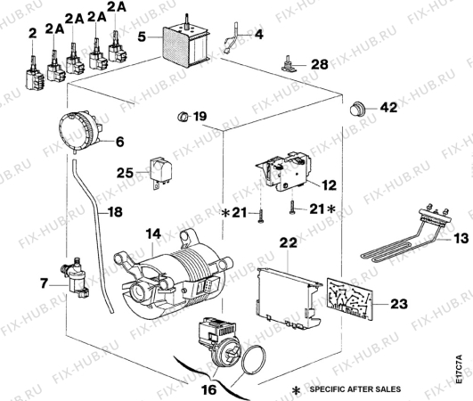 Взрыв-схема стиральной машины Privileg 238S - Схема узла Electrical equipment